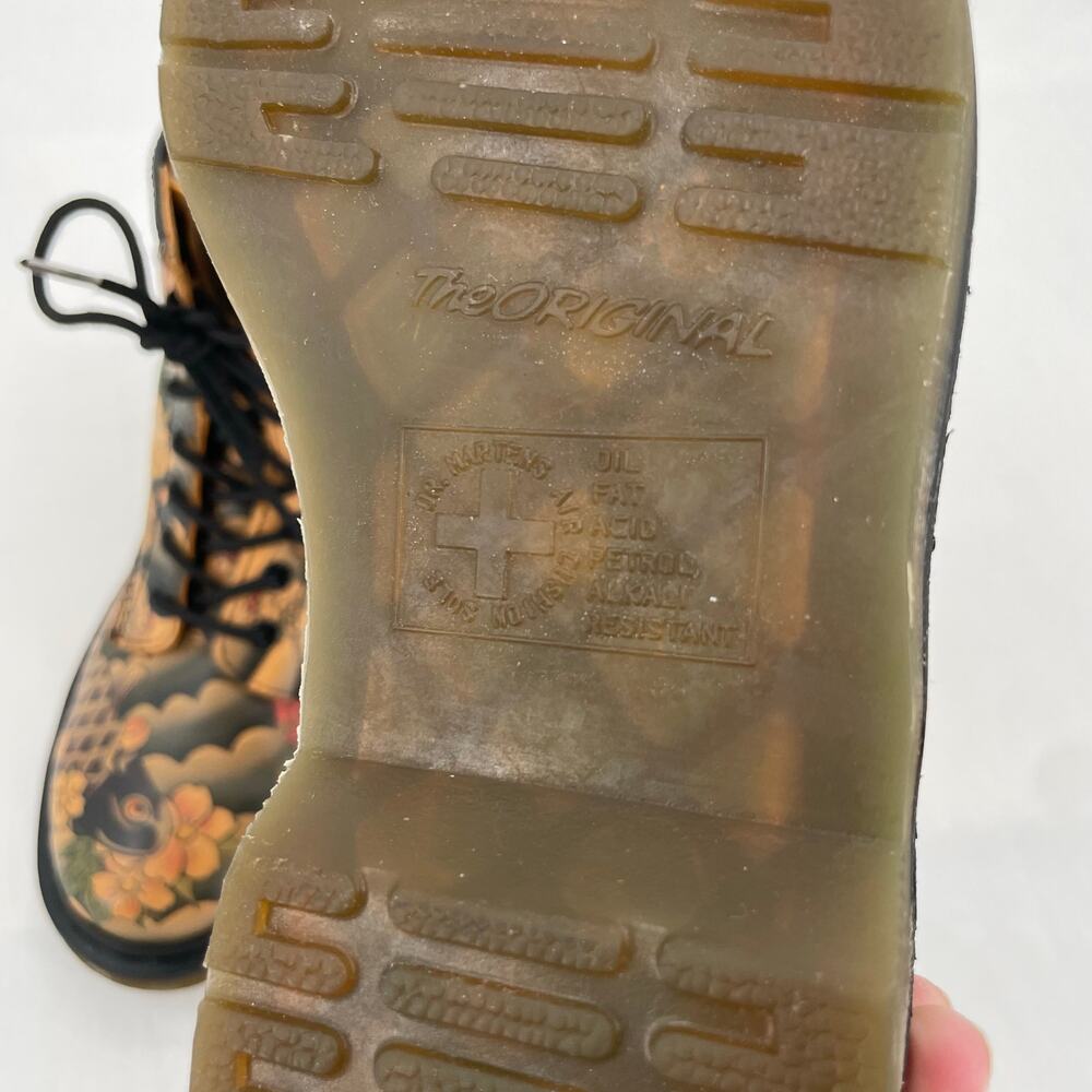 Dr. Martens x Evisu Wagara 1460 Tattoo Sleeve Japanese Koi Fish Boots Size US 7 - Picture 10 of 15